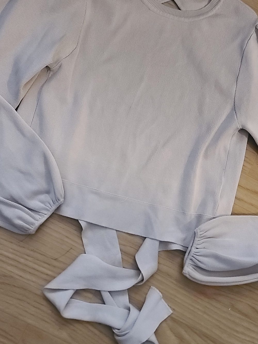 Light Lilac Tie-Back Sweater Top - Women Sweaters Cardigans